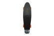 Skateboard - pennyboard 60cm nosnost 90kg, kovové osy, černá barva, oranžová kola